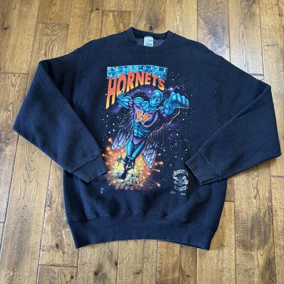 Salem Sportswear Other - Vintage 90s Charlotte Hornets Salem Sportswear Sweatshirt Crewneck Sz L